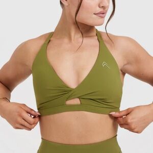 Oner Active Unified Twist Sports Bra - Olive Green - M